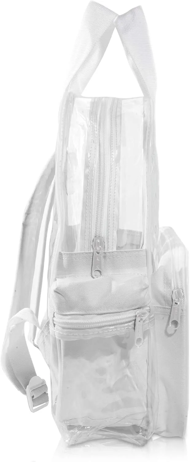 DALIX Clear Backpack Bags Smooth Plastic (White)
