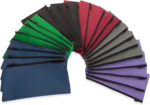 DALIX Zippered Money Pouch Bank Bag Pencil Marker Bags Assorted Colors 24 Pack