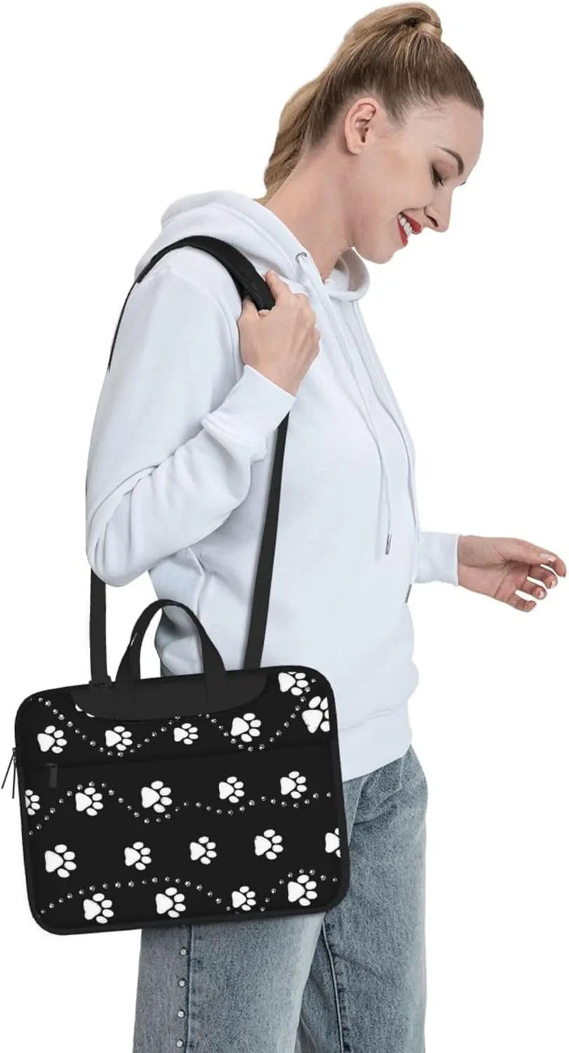 Dalmatian Dog Laptop Shoulder Bag ​for Men Women, Computer Carrying Case Messenger Bag with Strap