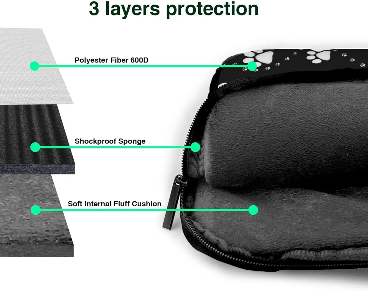 Dalmatian Dog Laptop Shoulder Bag ​for Men Women, Computer Carrying Case Messenger Bag with Strap