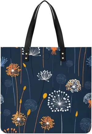 Dandelion Top Handle Satchel Handbags PU Leather Tote Bags Shoulder Bags for Women
