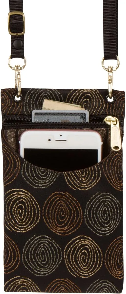 Danny K. Women's Tapestry Crossbody Cell Phone or Passport Purse, Handmade in USA