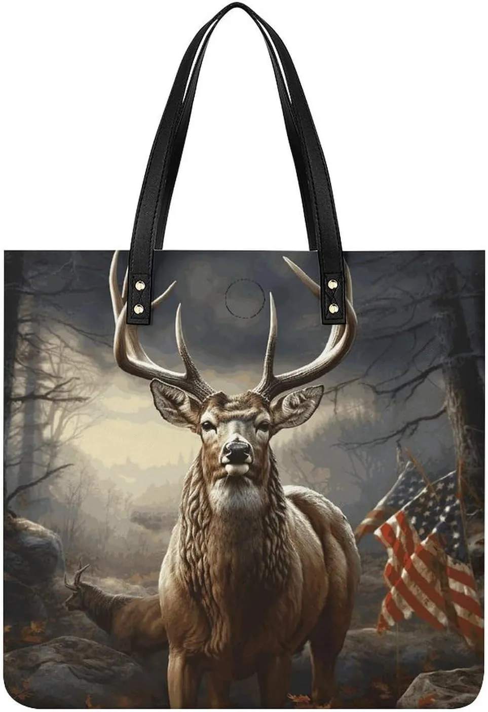Deer Hunting Season Large Leather Handbags Women Fashion Handbag Multifunctional Travel Bag It Is A Great Gift for Mothers, Teachers, Friends, Bridesmaids