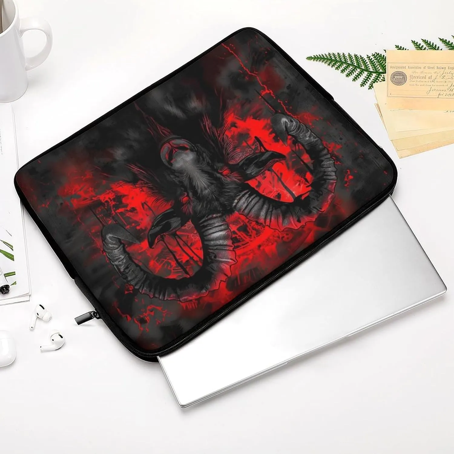 Demon Goat Head Gothic Laptop Sleeve 13/15 Inch Briefcase Cover Shockproof Protective Case Handbags Portable Laptop Bag