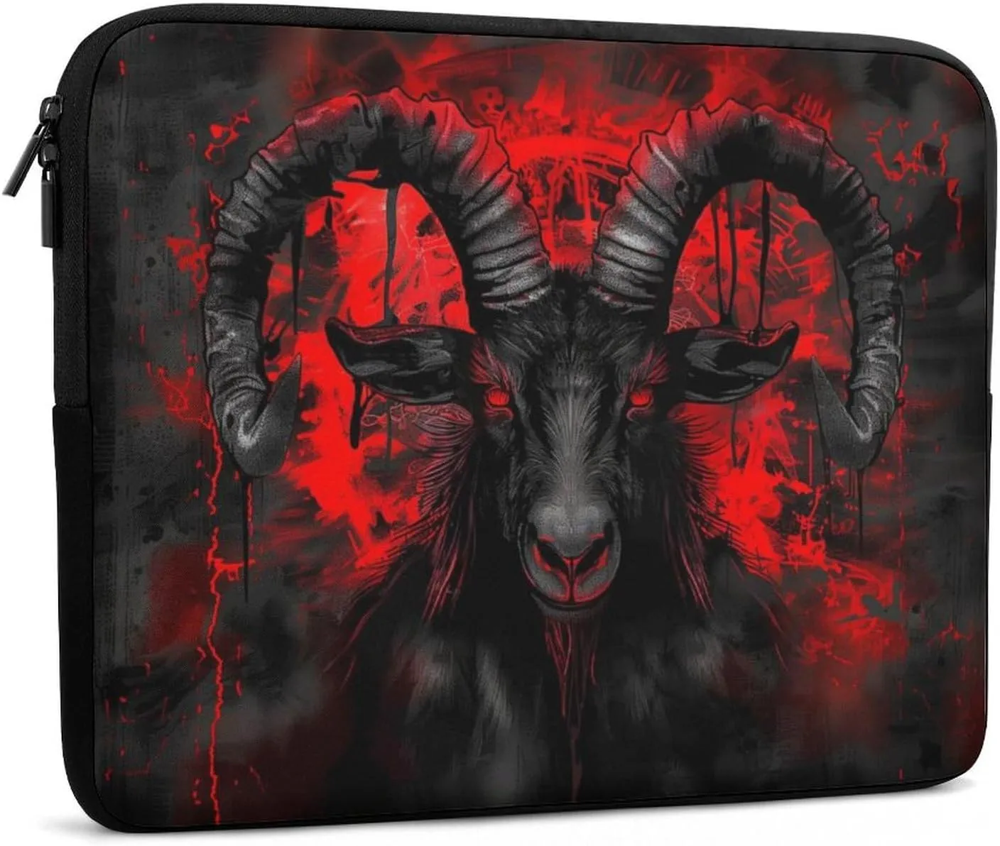 Demon Goat Head Gothic Laptop Sleeve 13/15 Inch Briefcase Cover Shockproof Protective Case Handbags Portable Laptop Bag