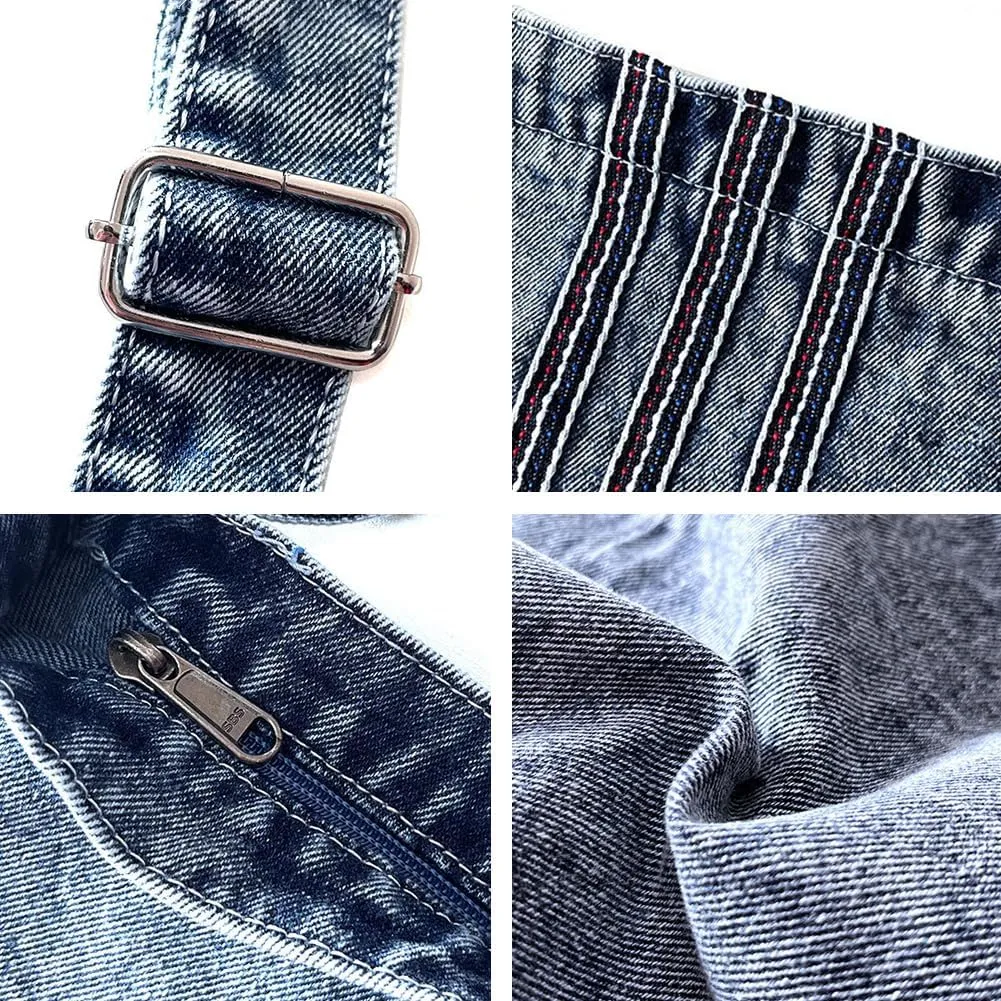 Denim Crossbody Bag for Women Retro Messenger Bag Purses Hobo Tote Satchel for Vacation Work