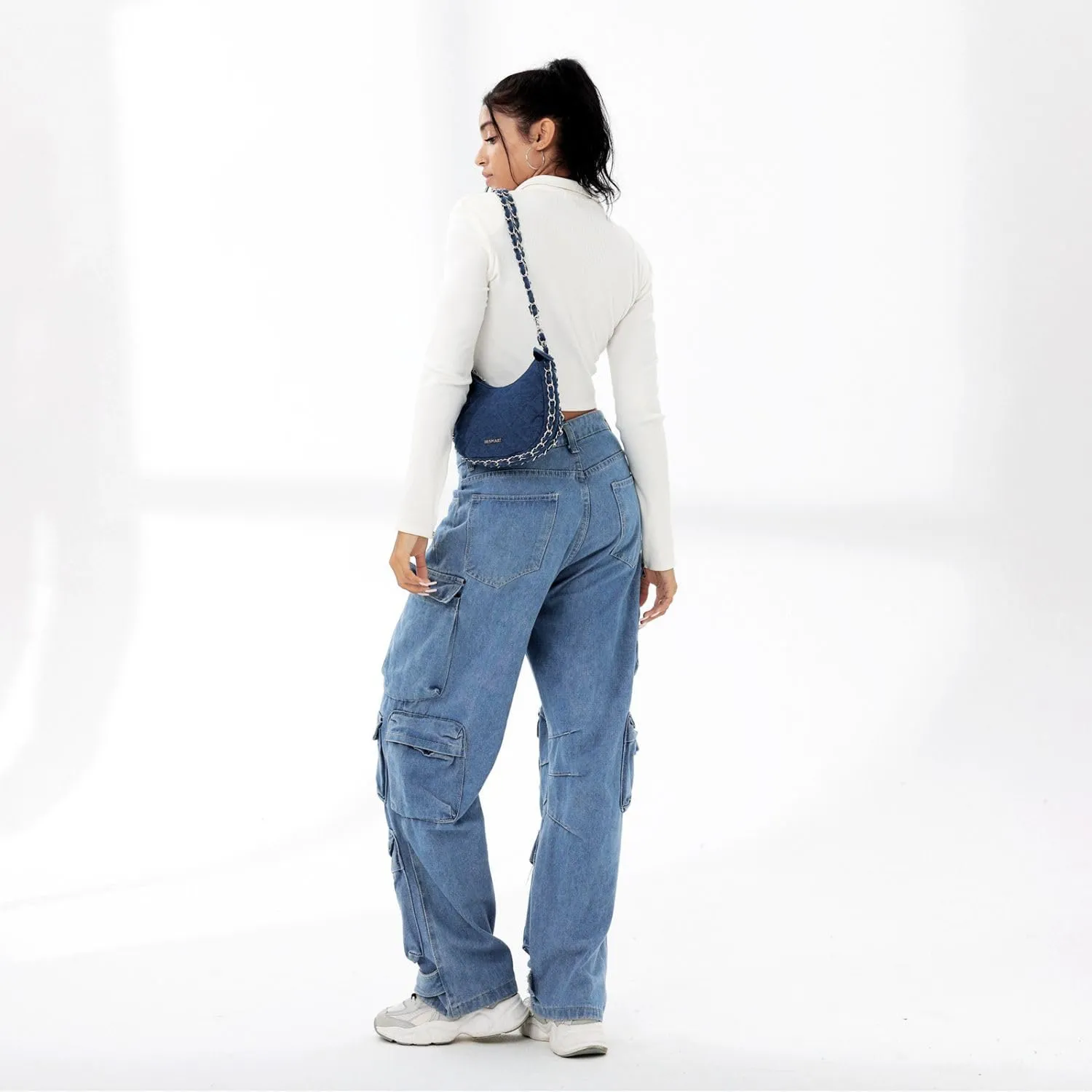 Denim Crossbody Bag Quilted Shoulder Bags for Women