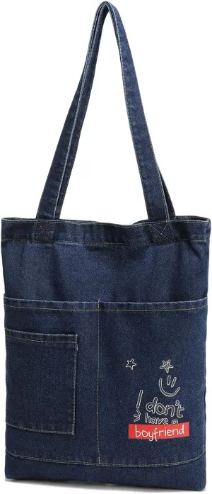 Denim Crossbody Hobo Bag Shoulder Bag for Women Casual Lightweight Handbag for Shopping Work Travel