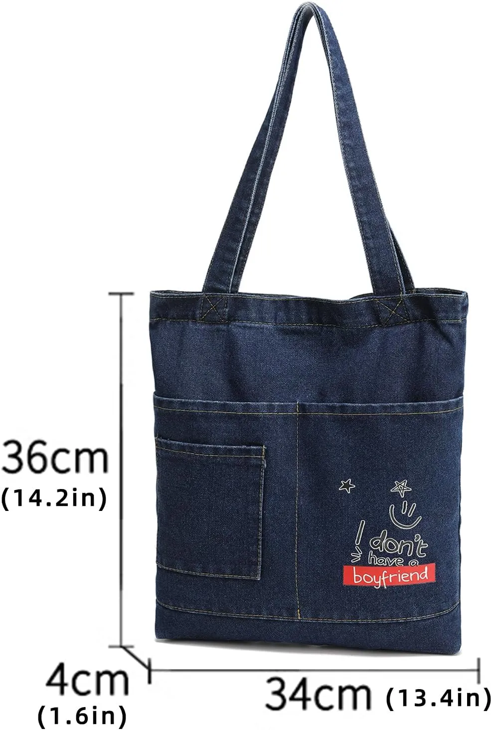Denim Crossbody Hobo Bag Shoulder Bag for Women Casual Lightweight Handbag for Shopping Work Travel