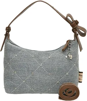 Denim Purse Hobo Handbag for Women Jean Purse Clutch Stylish Shoulder Bags Small Tote Bag Blue