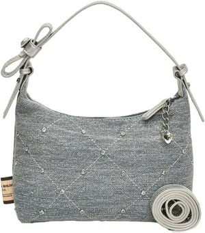 Denim Purse Hobo Handbag for Women Jean Purse Clutch Stylish Shoulder Bags Small Tote Bag Blue