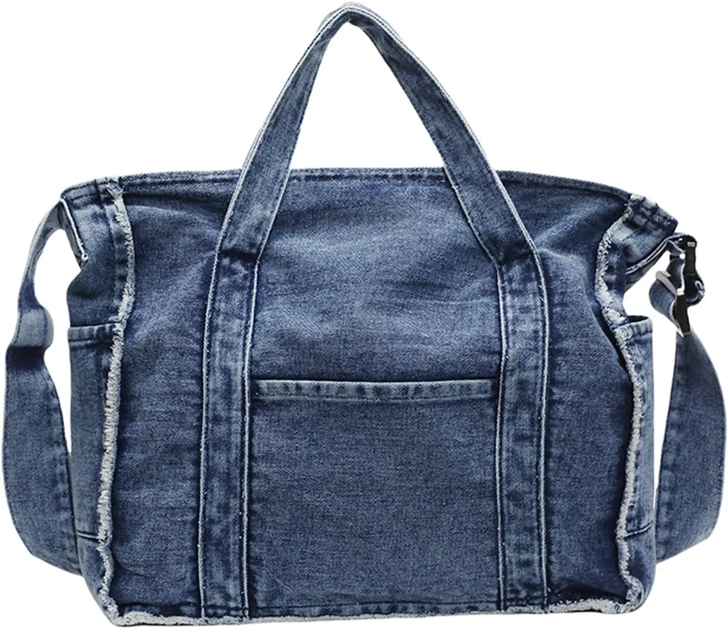 Denim Tote Bags for Women Jean Purse Casual Denim Handbag Large Capacity Crossbody Shoulder Bag