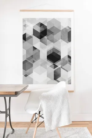 Deny Designs Mareike Boehmer Graphic 175 Z Art Print & Hanger, 20x20, Gray