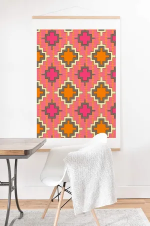 Deny Designs Shanon Turner Tangerine Kilim Art Print & Hanger, 18x24, Pink