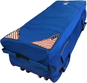 Derby Originals Rolling Bale Bag with Ventilation Windows and Patriotic Leather Accents (Royal Blue)