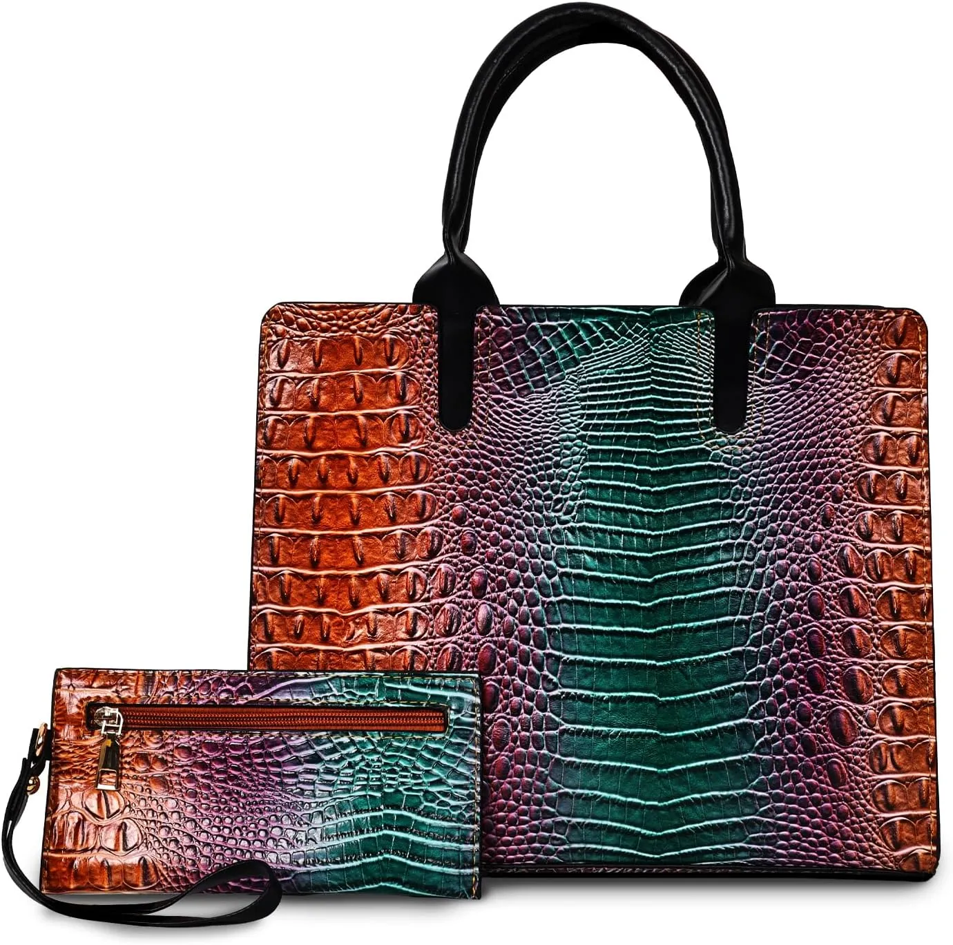 Designer Tote Handbags Ladies Top Handle Purses Satchel Bags For Women'S Shoulder Handbags Set 2pcs