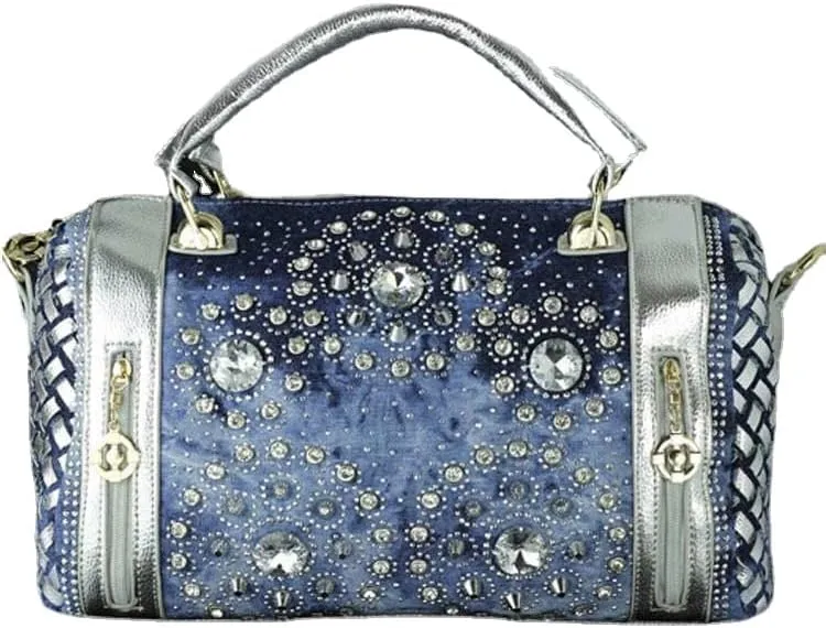 Diamond Denim Women Crossbody Bags Fashion Purse Jeans Handbag Designer Shoulder Bag Ladies Tote Bag