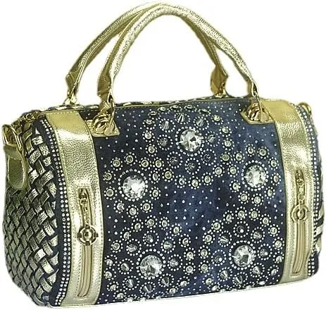 Diamond Denim Women Crossbody Bags Fashion Purse Jeans Handbag Designer Shoulder Bag Ladies Tote Bag
