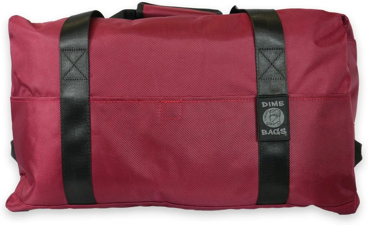 Dime Bags - Associate Duffle Bag - Carbon Filter Lockable Zippered Bag (Oxblood)