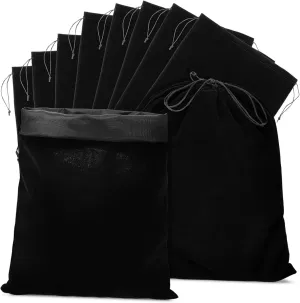 DINHEAROM 10pcs Flannelette Drawstring Pouches Versatile Party Favor Bags for Weddings Birthdays Christmas and DIY Projects Reliable Storage