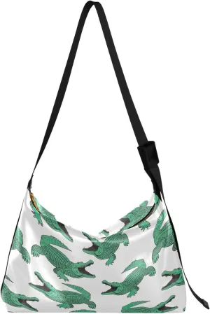 Dino Trex Roar Gray Hobo Women Handbag Leather Large Crossbody Purses Cartoon Animal Print Designer Shoulder Purse