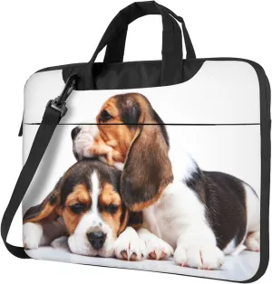 Dog And Wolf Design Laptop Shoulder Bag ​for Men Women, Computer Carrying Case Messenger Bag with Strap