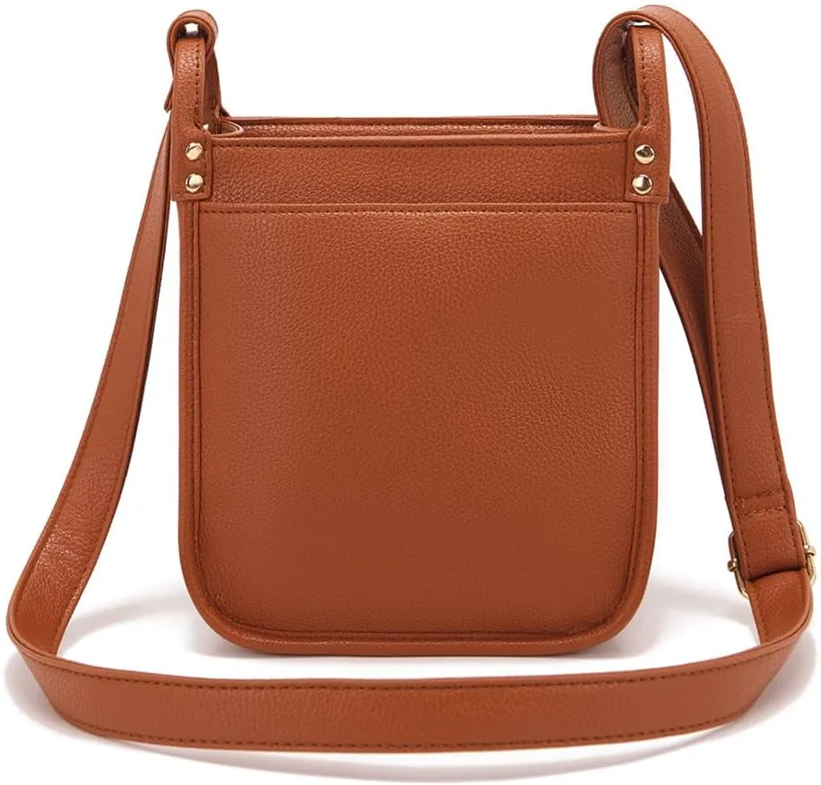 Dollver Crossbody Purse, Dollver Crossbody Leather Bag, Multi-Pocket Shoulder Bag with Adjustable Strap