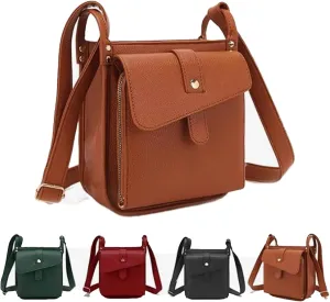 Dollver, Dollver Crossbody Purse, Messenger Shoulder Bag, Dollver Unique Design Crossbody Leather Bag for Women