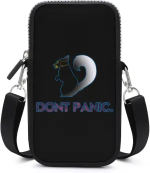 Dont Panic Small Cell Phone Purse Crossbody Waterproof Mini Bag Wallet with Adjustable Strap