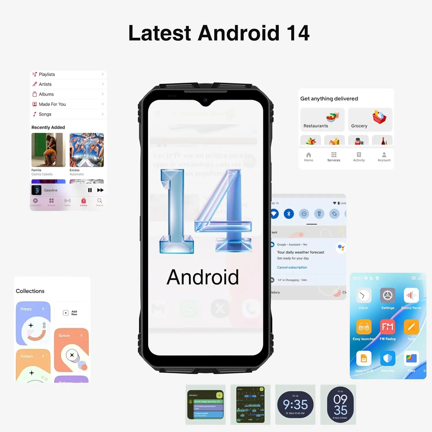 DOOGEE V MAX Plus(2024) 5G Rugged Smartphone,22000mAh 36GB 512GB Android 14 Rugged Phone,200MP 32MP 20MP Night Vision Rugged Cell Phone,6.58" FHD 120Hz IPS Screen,IP68/IP69K Waterproof Phone,NFC/OTG