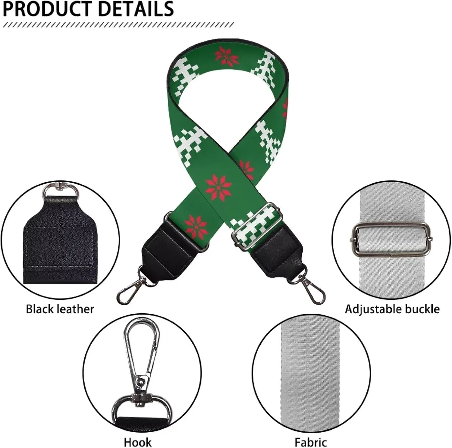 Doojoayie Wide Purse Strap, Replacement Crossbody Handbag Shoulder Bag Strap for Woman Girl, Bag Decoration