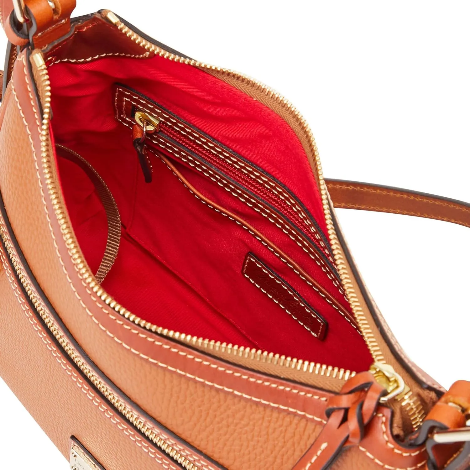 Dooney & Bourke Women's Presley Crossbody in Pebble Grain Leather, Medium Sized Handbag with Adjustable Shoulder Strap