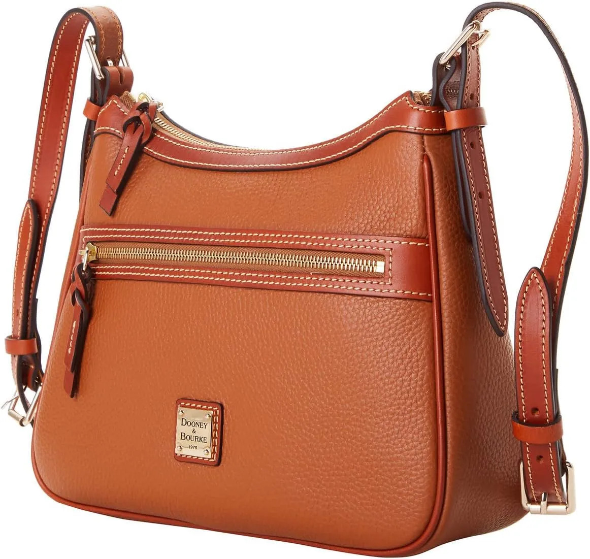 Dooney & Bourke Women's Presley Crossbody in Pebble Grain Leather, Medium Sized Handbag with Adjustable Shoulder Strap
