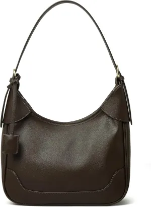 DORIS&JACKY Chic Vegan Leather Hobo Purse For Women Designer Top Handle Shoulder Handbags With Two Adjustable Straps
