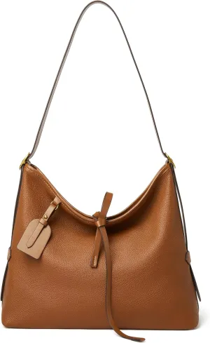 DORIS&JACKY Soft Leather Hobo Bag For women Large Lightweight Top Handle Shoulder Purse With Adjustable Handle