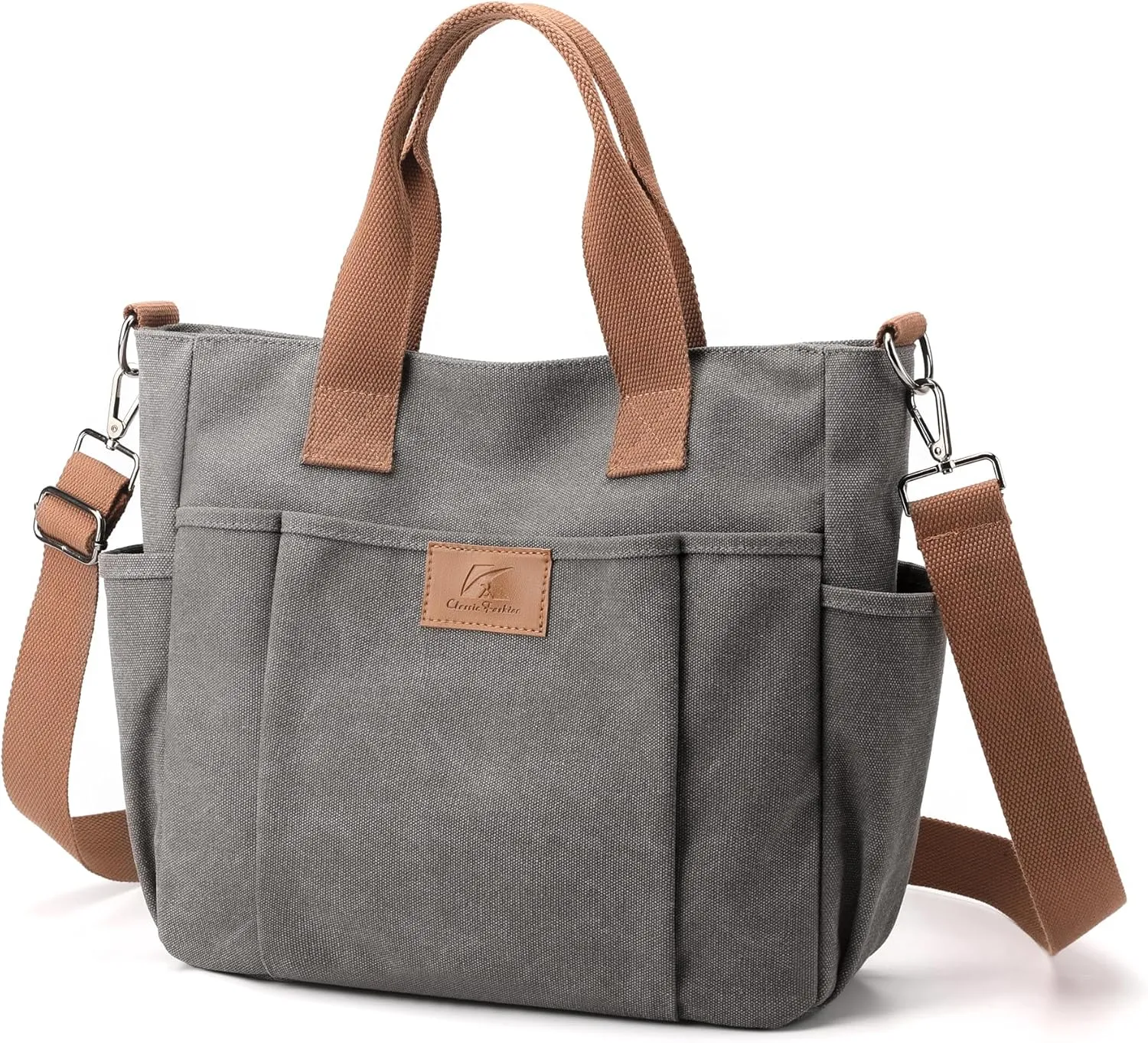 DOURR Hobo Crossbody Bags for Women Trendy Canvas Top-handle HandBag Multi-pocket Light Going Out Purse Pocketbooks
