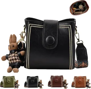 Dragentle Vintage Fashion Bag, Vintage Fashion Cowhide Bag with Adjustable Wider Shoulder Strap, Crossbody Bags for Women