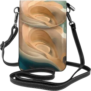 Dunhuang Mystery Zippered Crossbody Bag, Women'S Shoulder Bag With Card Slot, Removable Shoulder Strap, 7.6 X 4.9 In., Black