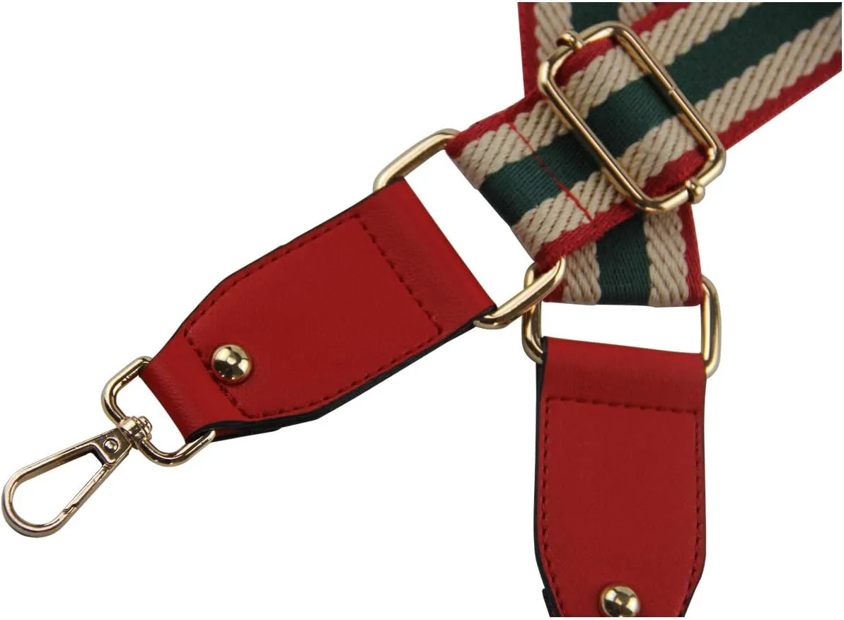 Duwi Wide Handbag&Purse Strap Jacquard Woven Guitar Style Replacement Strap Multicolor Canvas Adjustable Crossbody Bag Strap