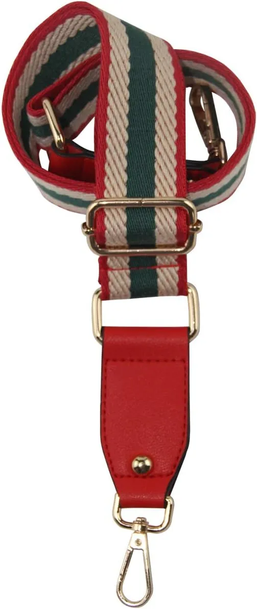 Duwi Wide Handbag&Purse Strap Jacquard Woven Guitar Style Replacement Strap Multicolor Canvas Adjustable Crossbody Bag Strap