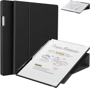 E NET-CASE Case for Remarkable Paper Pro Color 11.8"- Multi-Viewing & Auto Sleep/Wake Book Folio Cover with Built-in Pen Holder for Remarkable Paper Pro Tablet 11.8 inch 2024 Released (Black)