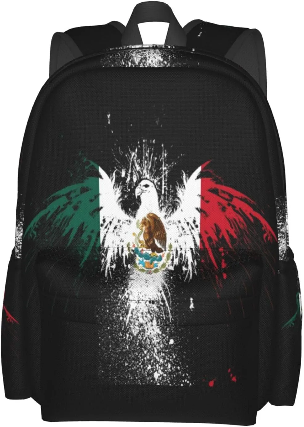Eagle Insignia Mexican Flag Laptop Backpack Work Travel Backpacks Business Rucksack Casual Outdoor Daypack with Adjustable Strap Bags for Sports Office Gym Hiking