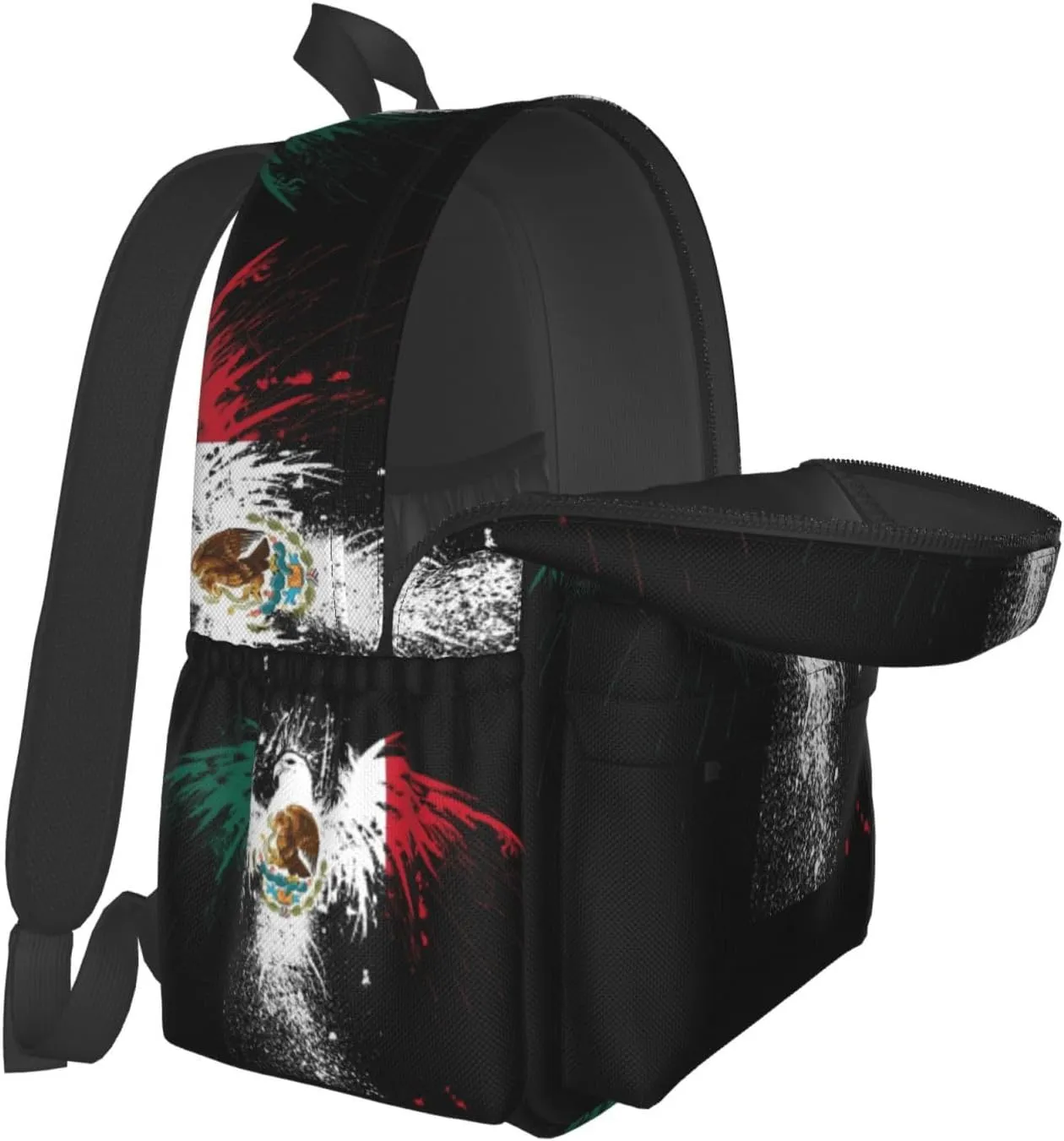 Eagle Insignia Mexican Flag Laptop Backpack Work Travel Backpacks Business Rucksack Casual Outdoor Daypack with Adjustable Strap Bags for Sports Office Gym Hiking