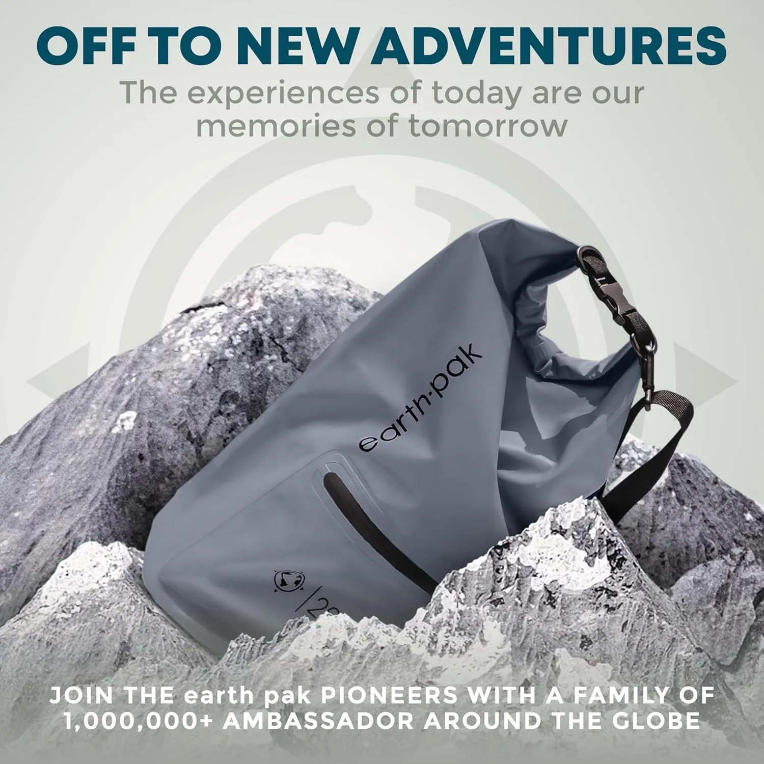 Earth Pak Waterproof Dry Bag with Zippered Pocket - Waterproof Dry Bag Backpack Keeps Gear Dry