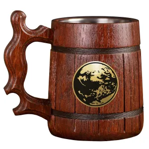 EarthBound Beer Stein, Personalized Super Smash Bros Wooden Beer Mug, Custom Beer Stein