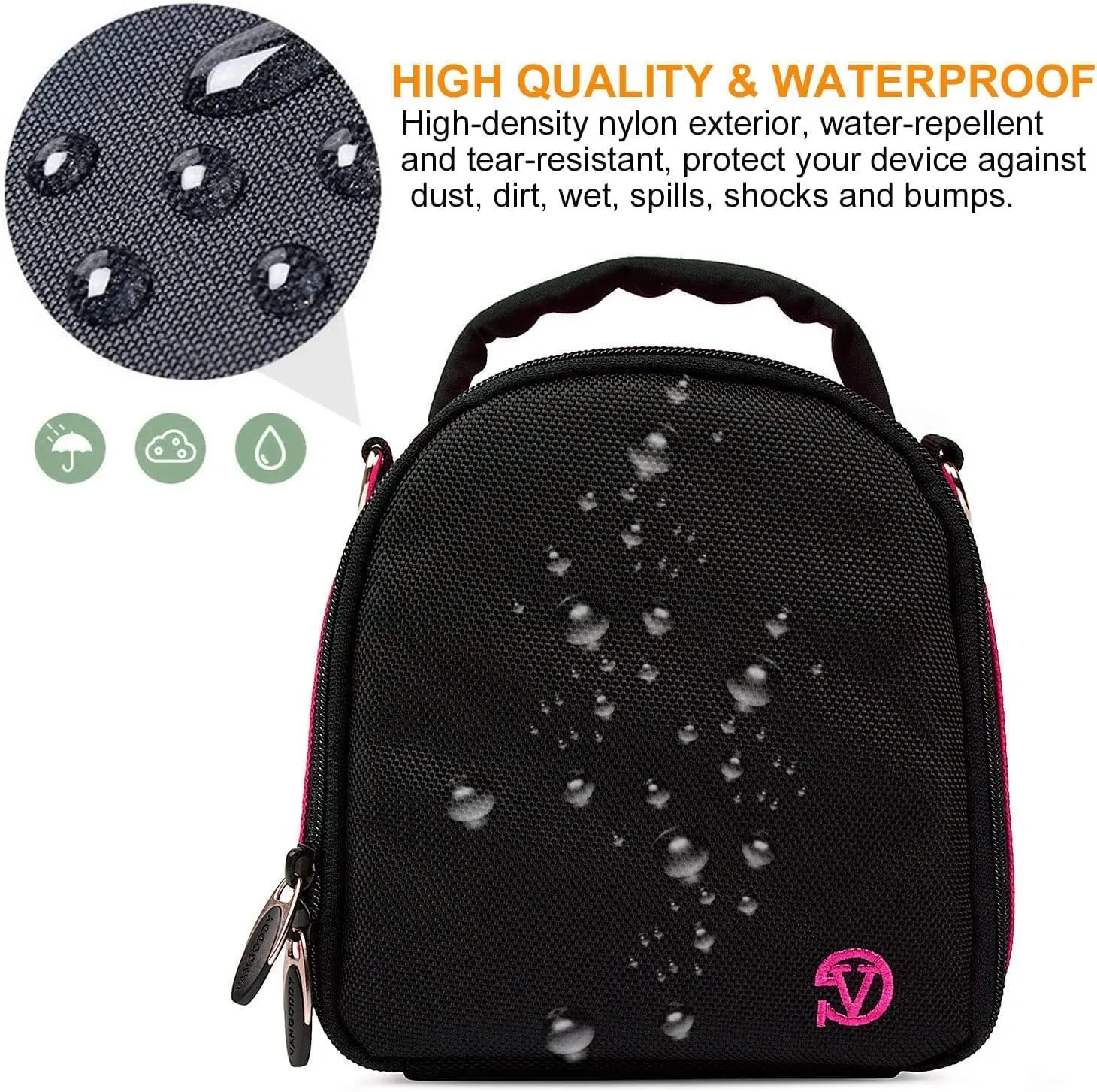 eBigValue DSLR SLR Camera Shoulder Bag Case Compatible With Alpha a6000 a6300 a6500 NEX5 NEX5N NEX6 NEX-6L/B NEX7 DSCH300/B RX10 IV