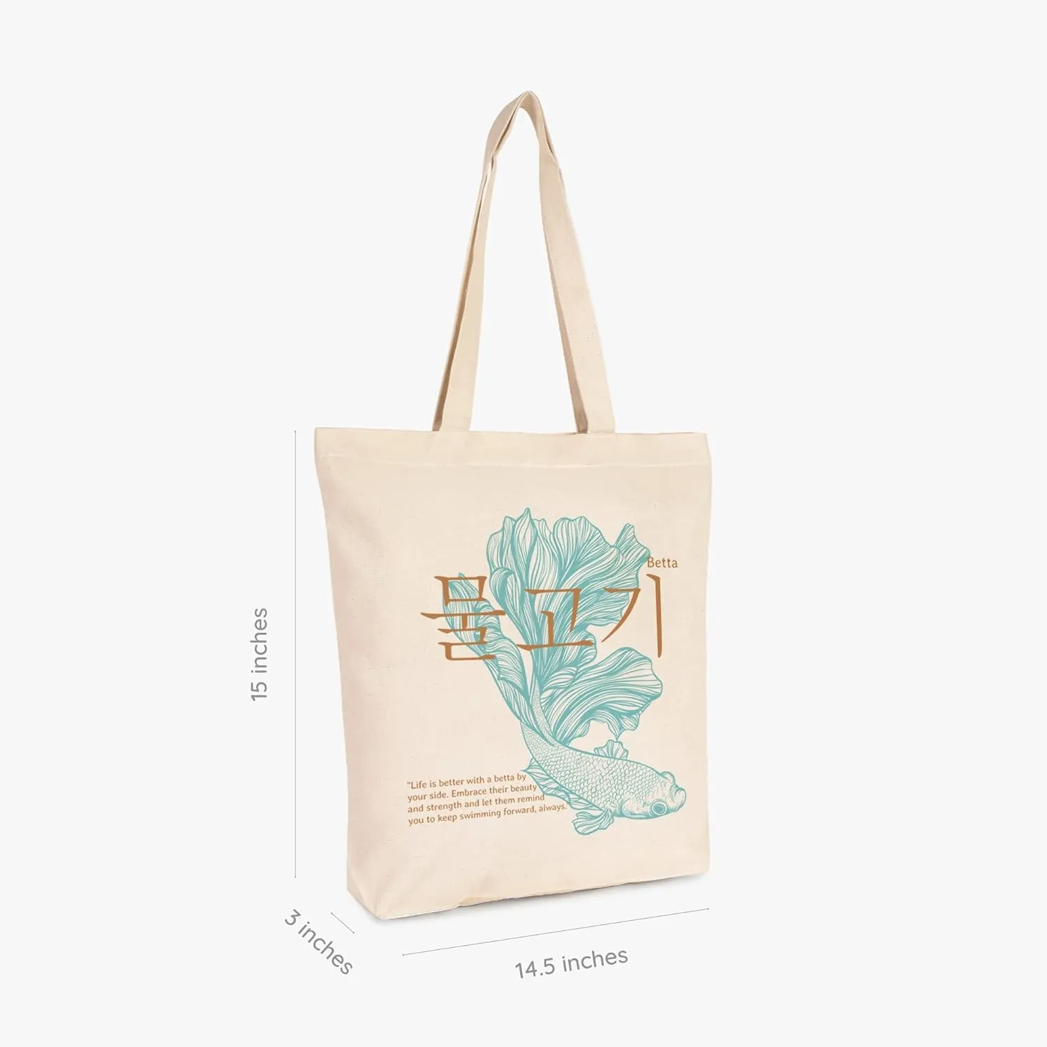 Eco Right Aesthetic Canvas Tote Bag for Women Zippered Closure, Beach, Shopping, Travel, Gifts for womens tote bag