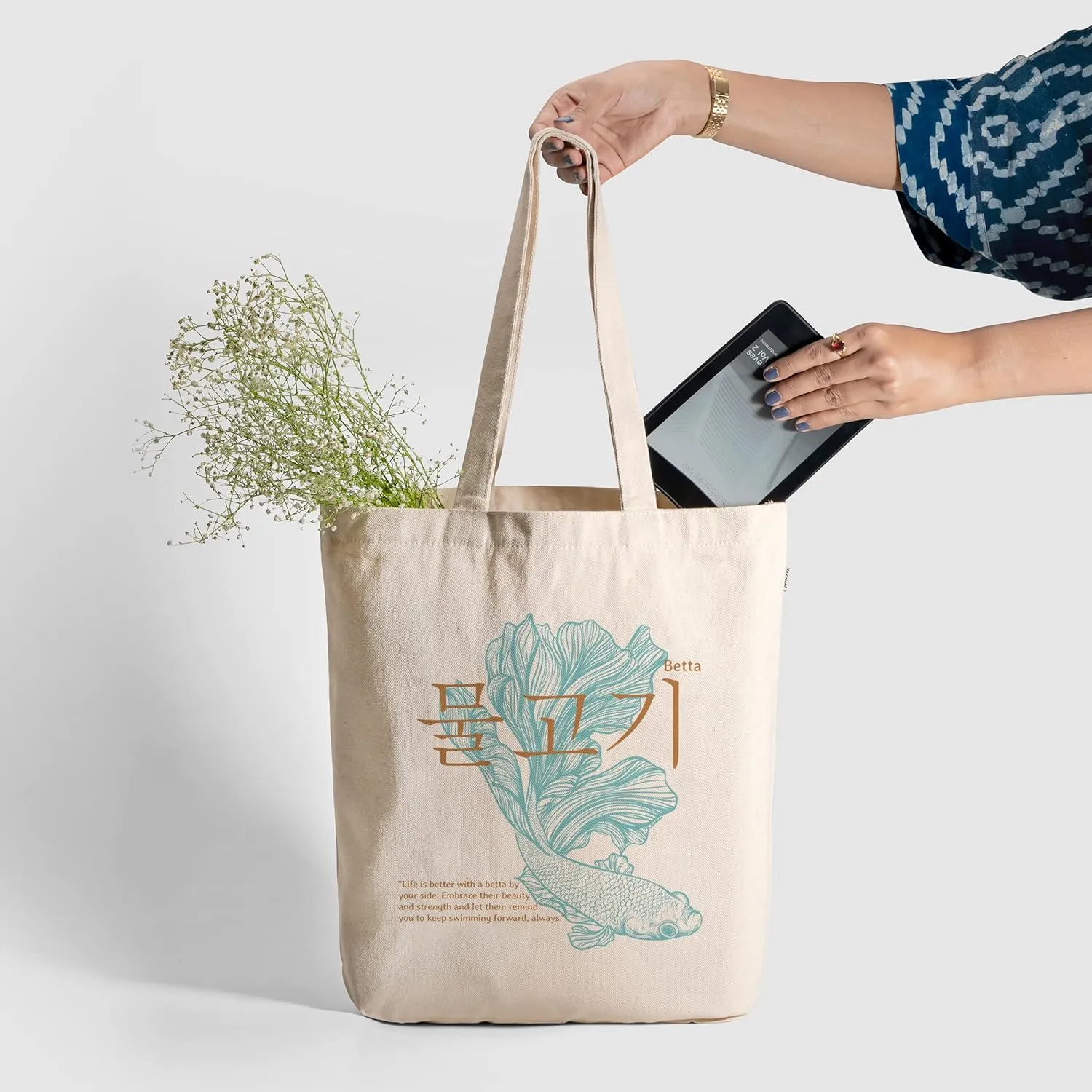 Eco Right Aesthetic Canvas Tote Bag for Women Zippered Closure, Beach, Shopping, Travel, Gifts for womens tote bag