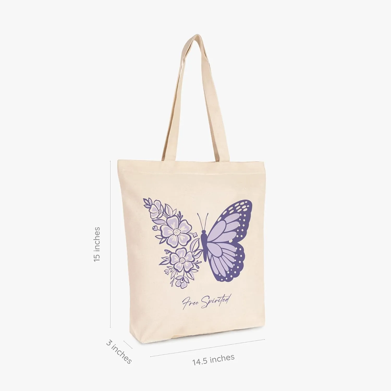 Eco Right Aesthetic Canvas Tote Bag for Women Zippered Closure, Beach, Shopping, Travel, Gifts for womens tote bag