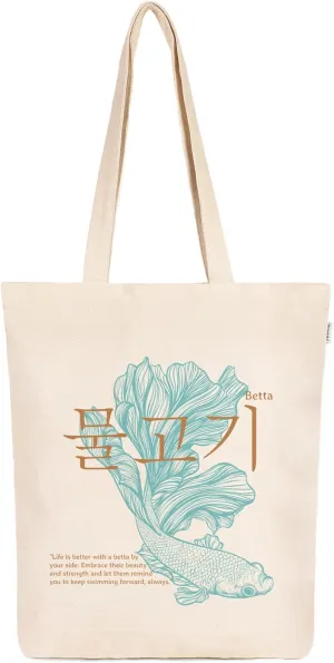 Eco Right Aesthetic Canvas Tote Bag for Women Zippered Closure, Beach, Shopping, Travel, Gifts for womens tote bag